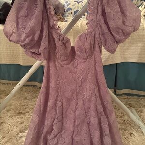 Hello Molly Lilac Floral Mini Dress